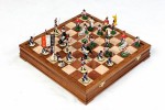 Шахматы исторические с покрашенными фигурами из олова